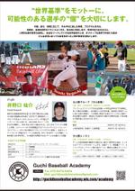 nkj (nkjhrs)さんの野球教室『Guchi Baseball Academy』のチラシへの提案