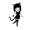 パウロタスク (task1122)さんの黒猫コスチュームを着た女の子のLINEスタンプ作成への提案