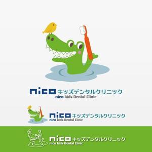 【活動休止中】karinworks (karinworks)さんの歯科医院のキャラクターにするワニ、カバのキャラクターロゴデザインへの提案