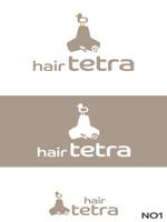 彩花 (ayaka_babydolls)さんの美容室（hair tetra) のロゴへの提案