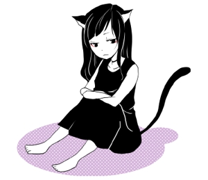 pita (pitakotatsu)さんの黒猫コスチュームを着た女の子のLINEスタンプ作成への提案