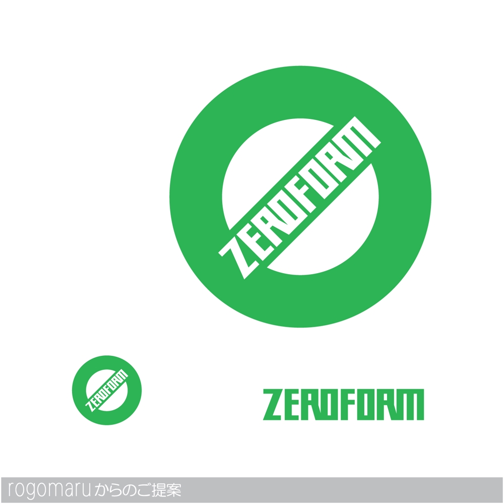 「ゼロホルム　　　ＺＥＲＯＦＯＲＭ」のロゴ作成
