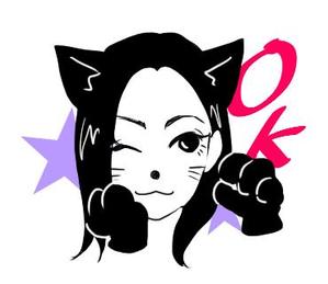 土本　愛子 (deramocchi)さんの黒猫コスチュームを着た女の子のLINEスタンプ作成への提案