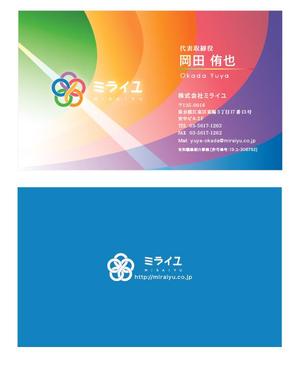 YUKO (hiyohiyo2)さんの株式会社ミライユの名刺デザインへの提案