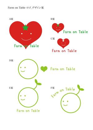 ayaka (mocikosan)さんの”自然いっぱいの野菜をいつも食卓に”　「Farm on Table」　のロゴデザインへの提案