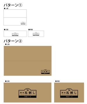 Sataroさんの『馬刺し』を入れるダンボール箱のデザインを募集します！への提案
