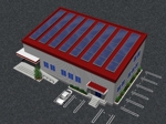 AMAZON (amazon)さんの太陽光パネルを工場の屋根への設置したイメージ図作成への提案