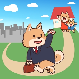 kosa (kosatsune)さんの添付画像のような犬のイラストへの提案
