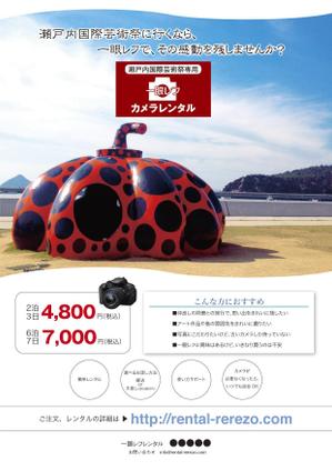 pah98 ()さんのデジタル一眼レフカメラレンタルにおいてのチラシへの提案