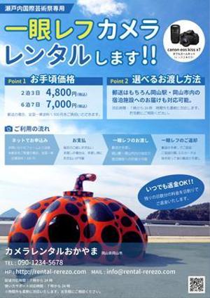 baiorinさんのデジタル一眼レフカメラレンタルにおいてのチラシへの提案
