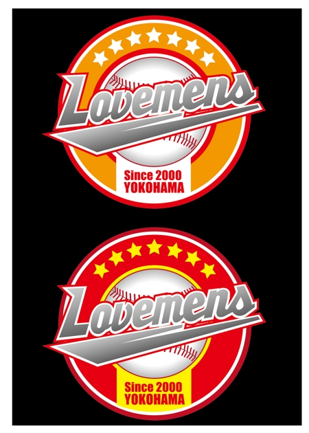 Shima67さんの事例 実績 提案 草野球チーム Lovemens のチームイラストロゴ作成の依頼です 初めまして 今回草野 クラウドソーシング ランサーズ