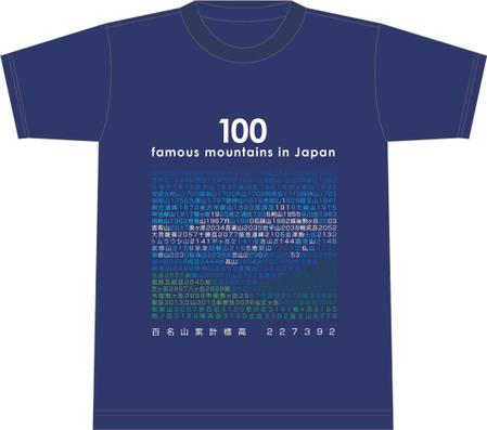 cocoa_yanさんの山好き向けオシャレな日本百名山のTシャツデザイン（販売用）への提案