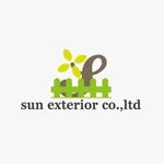 peconiさんの「sun exterior co.,ltd　（有限会社　サンエクステリア）」のロゴ作成への提案