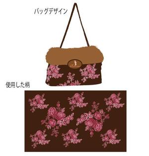 harunaka_onlineさんの「Rose noire 」女性バックのデザイン　柄だけでもいい　複数当選への提案