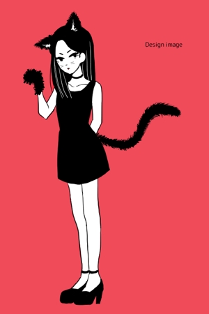 花 (bac_bac)さんの黒猫コスチュームを着た女の子のLINEスタンプ作成への提案