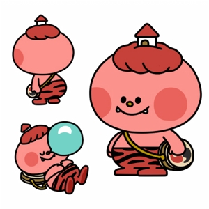 Kinonecco (kinonecco)さんの【当選報酬4.5万円】ピンクのオニのキャラクターデザインへの提案