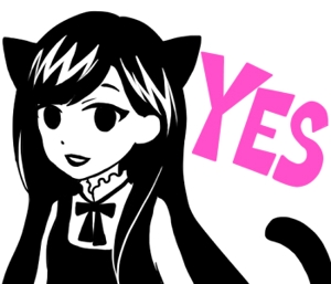 しもつき (shimotuki)さんの黒猫コスチュームを着た女の子のLINEスタンプ作成への提案
