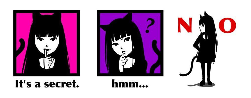 黒猫コスチュームを着た女の子のLINEスタンプ作成