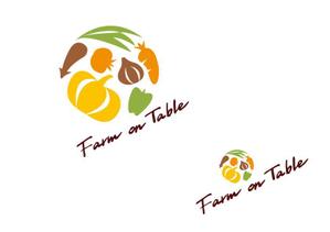 marukei (marukei)さんの”自然いっぱいの野菜をいつも食卓に”　「Farm on Table」　のロゴデザインへの提案