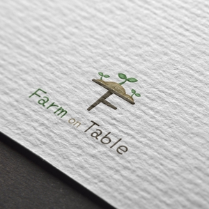 DtoV (tina10)さんの”自然いっぱいの野菜をいつも食卓に”　「Farm on Table」　のロゴデザインへの提案