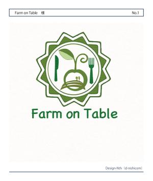 design-nth (d-nishicom)さんの”自然いっぱいの野菜をいつも食卓に”　「Farm on Table」　のロゴデザインへの提案