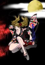 さんの北欧の女の子のサムライ剣士のコスプレイラストへの提案