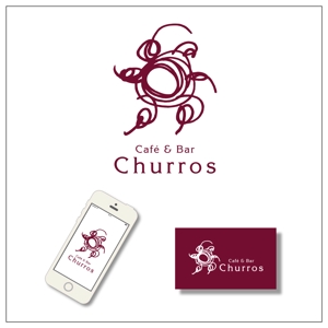 chanlanさんのカフェ＆バル「Churros（チュロス）」のロゴへの提案