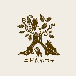 鈴木 ようこ (yoko115)さんの春頃新規オープン予定の、アウトドア風カフェのロゴへの提案