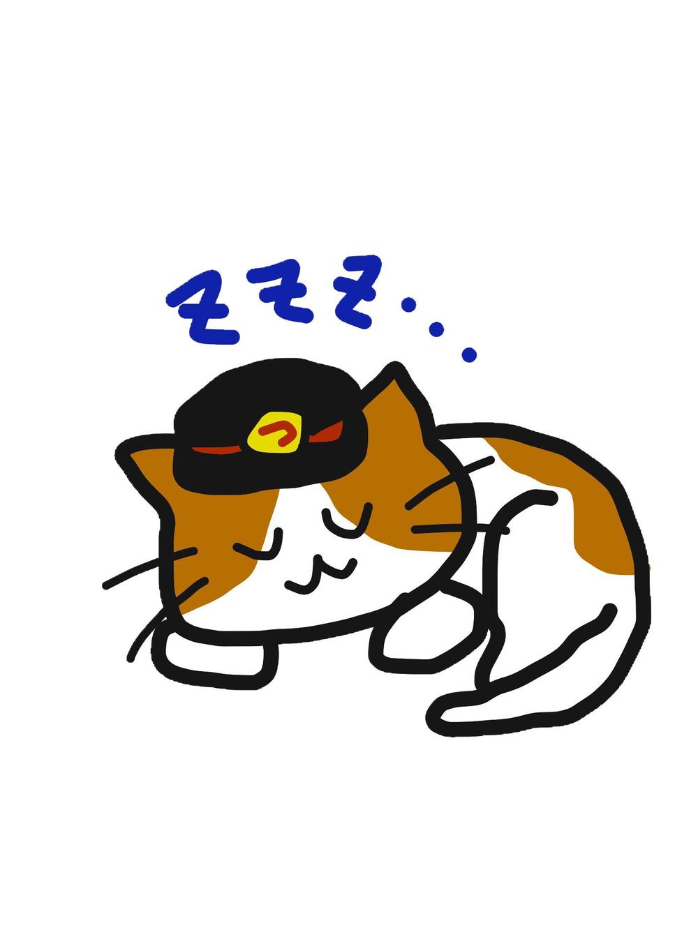 駅長猫コトラのゆるキャラのLINEスタンプ作成