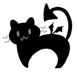 ゆんべ (yunbe)さんの小悪魔+ねこの食器用イラストへの提案