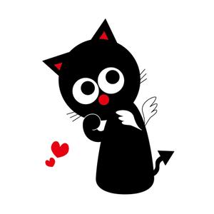 松永 (matsunaga-18)さんの小悪魔+ねこの食器用イラストへの提案