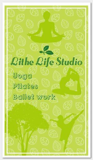 shopbox (miyacho)さんのヨガ・ピラティス・バレエ「LitheLifeStudio」の、ロゴを含む看板のデザインへの提案