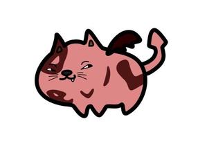 kei6862 (kei6862)さんの小悪魔+ねこの食器用イラストへの提案