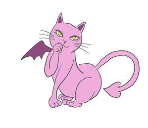 村上優衣 (yui0491)さんの小悪魔+ねこの食器用イラストへの提案