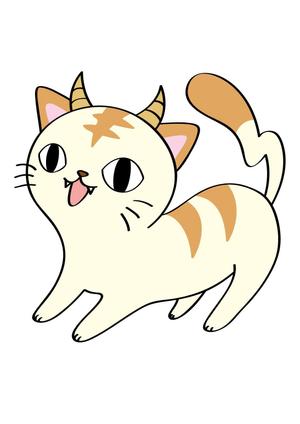 syow（イラスト・キャラデザなど） (n_sho)さんの鬼+ねこの食器用イラストへの提案