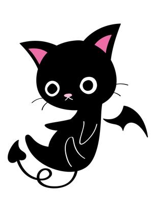syow（イラスト・キャラデザなど） (n_sho)さんの小悪魔+ねこの食器用イラストへの提案