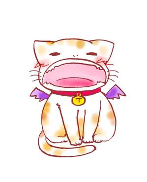 葉月 ()さんの小悪魔+ねこの食器用イラストへの提案