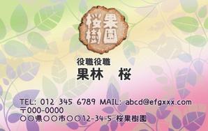 Office Luminous (carriesmile)さんの農園「桜果樹園」の名刺デザインへの提案