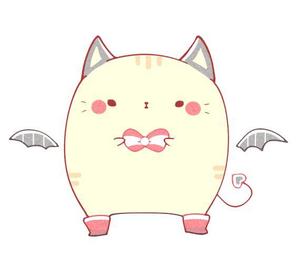 しろく (siroku)さんの小悪魔+ねこの食器用イラストへの提案