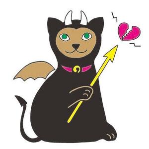 grandmama417 (hisako922)さんの小悪魔+ねこの食器用イラストへの提案