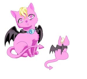 はこぜ ()さんの小悪魔+ねこの食器用イラストへの提案