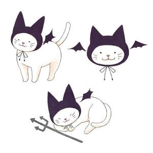ハートオブマインド (heart_of_mind)さんの小悪魔+ねこの食器用イラストへの提案