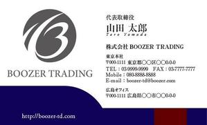 pah98 ()さんのワイン輸入会社　「株式会社BOOZER　TRADING」の名刺デザインへの提案