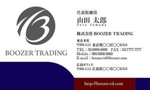 pah98 ()さんのワイン輸入会社　「株式会社BOOZER　TRADING」の名刺デザインへの提案