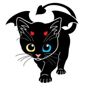 イリヤ (iriya44)さんの小悪魔+ねこの食器用イラストへの提案