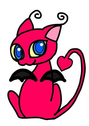 たこり (takori55)さんの小悪魔+ねこの食器用イラストへの提案
