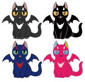 Mexe＆梅月 (mexe)さんの小悪魔+ねこの食器用イラストへの提案