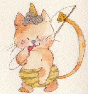 絵描きマミコ ()さんの鬼+ねこの食器用イラストへの提案