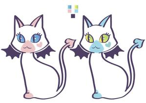 森本 (Primrose)さんの小悪魔+ねこの食器用イラストへの提案