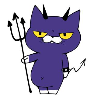 オカモト (okamoto_008)さんの小悪魔+ねこの食器用イラストへの提案
